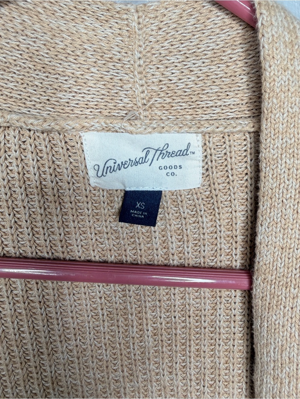 Universal Thread Beige Open-Front Knit Cardigan - Picture 3 of 3